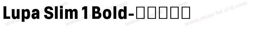 Lupa Slim 1 Bold字体转换